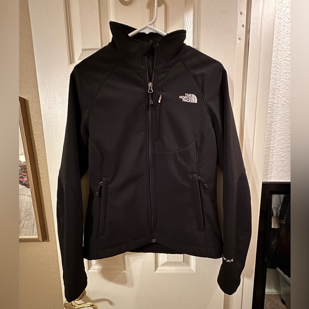 The North Face black softshell jacket